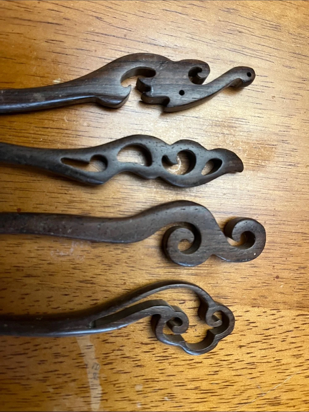 Handcrafted Dark Brown Decorative hair Hooks